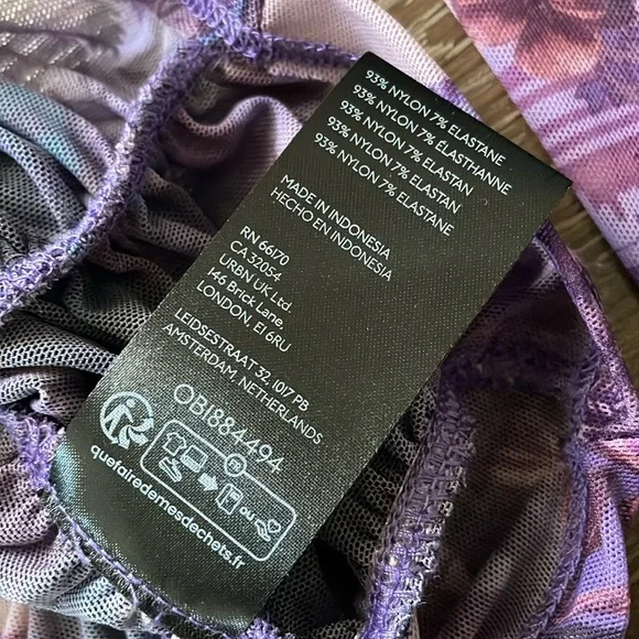 🌂💘NWT Anthropologie Pilcro collared mesh button up shirt blouse purple pink xs - Picture 7 of 9